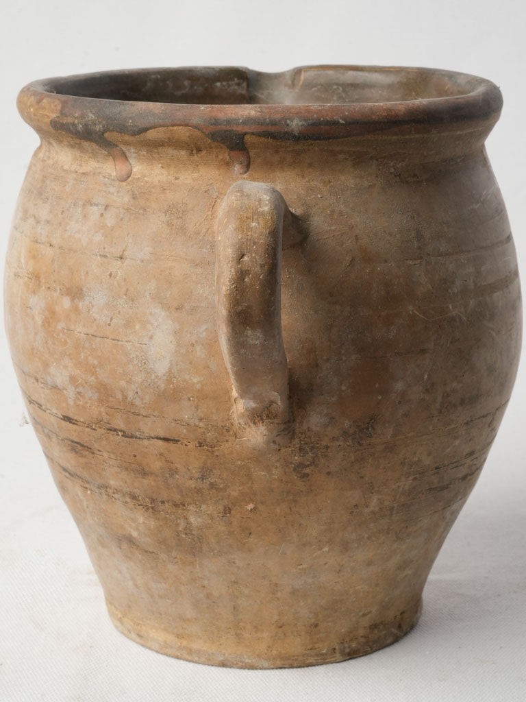 Weathered provincial ceramic container
