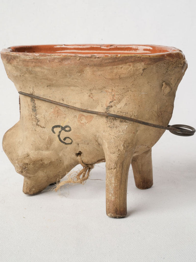 Antique Terracotta Easter Lamb Mould from Soufflenheim - 6¾"