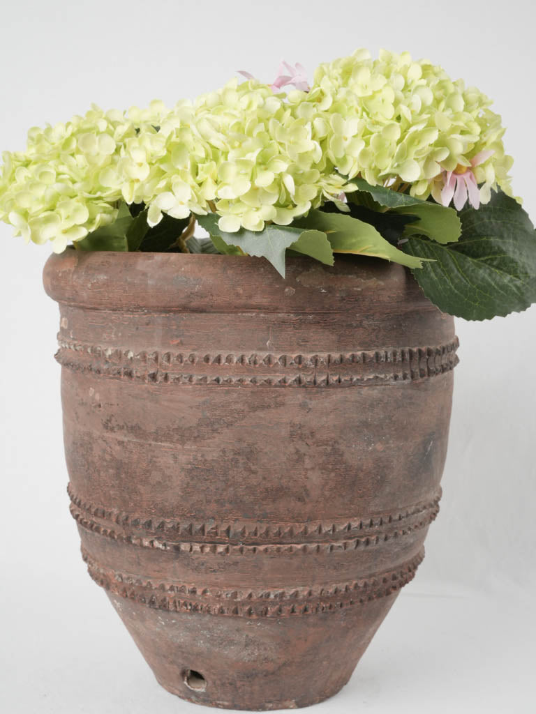 Rustic terra cotta Spanish cachepot