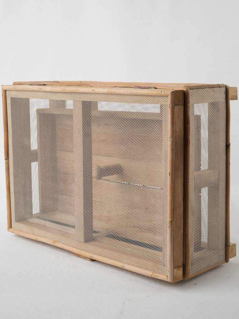 Classic wooden cheese keeper with mesh