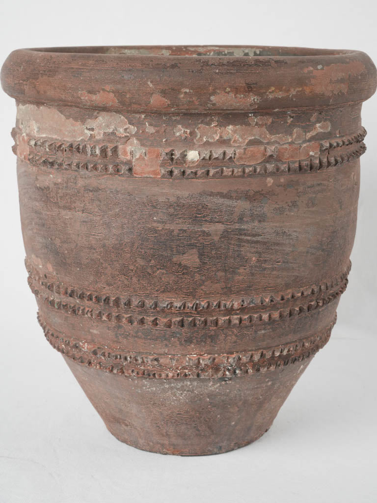 Artisan Spanish ribbed terra cotta pot