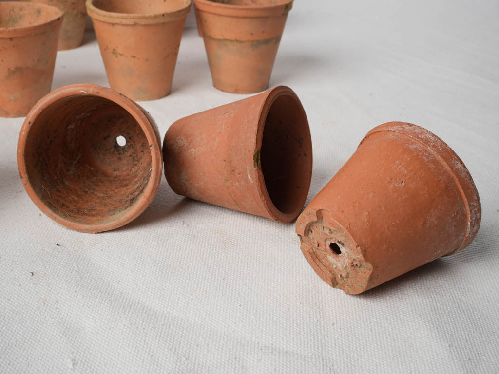 Decorative aged finish terracotta pots