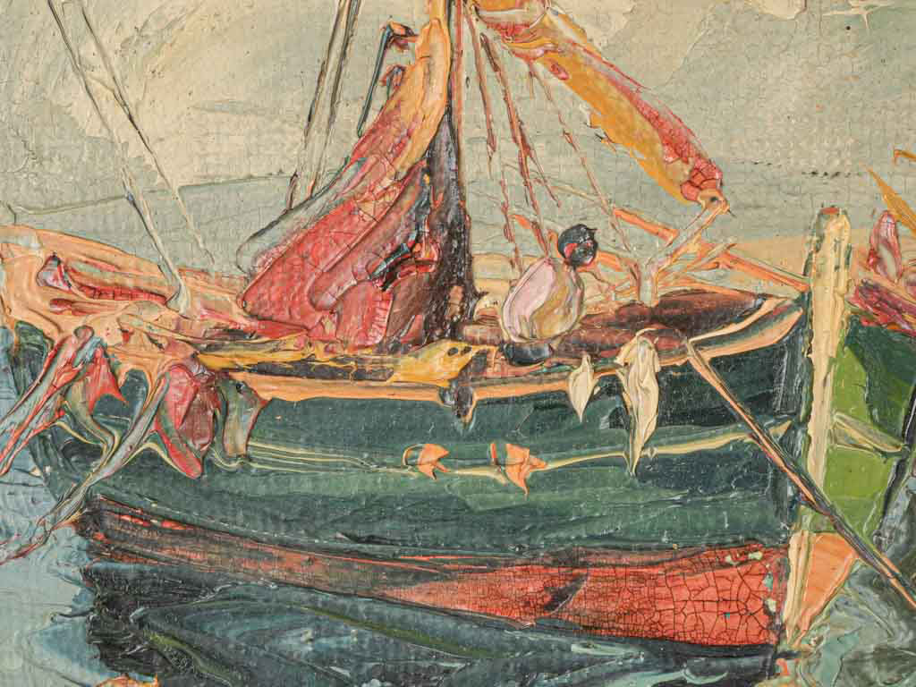 Bold lateen-rigged boat picture