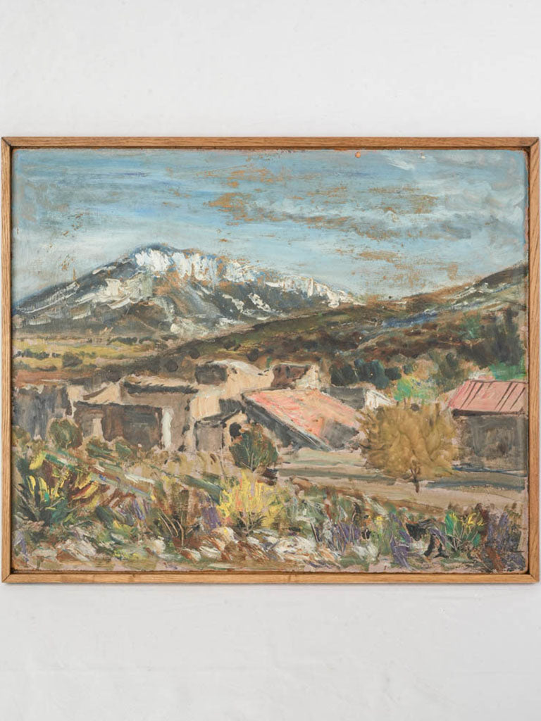 Mid-20th-Century Oil on Panel of a Provençal Landscape Near Eyguieres - 20½" x 24¾"