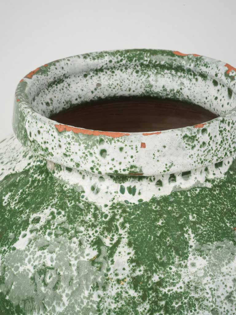 Weathered Green Terracotta Pot