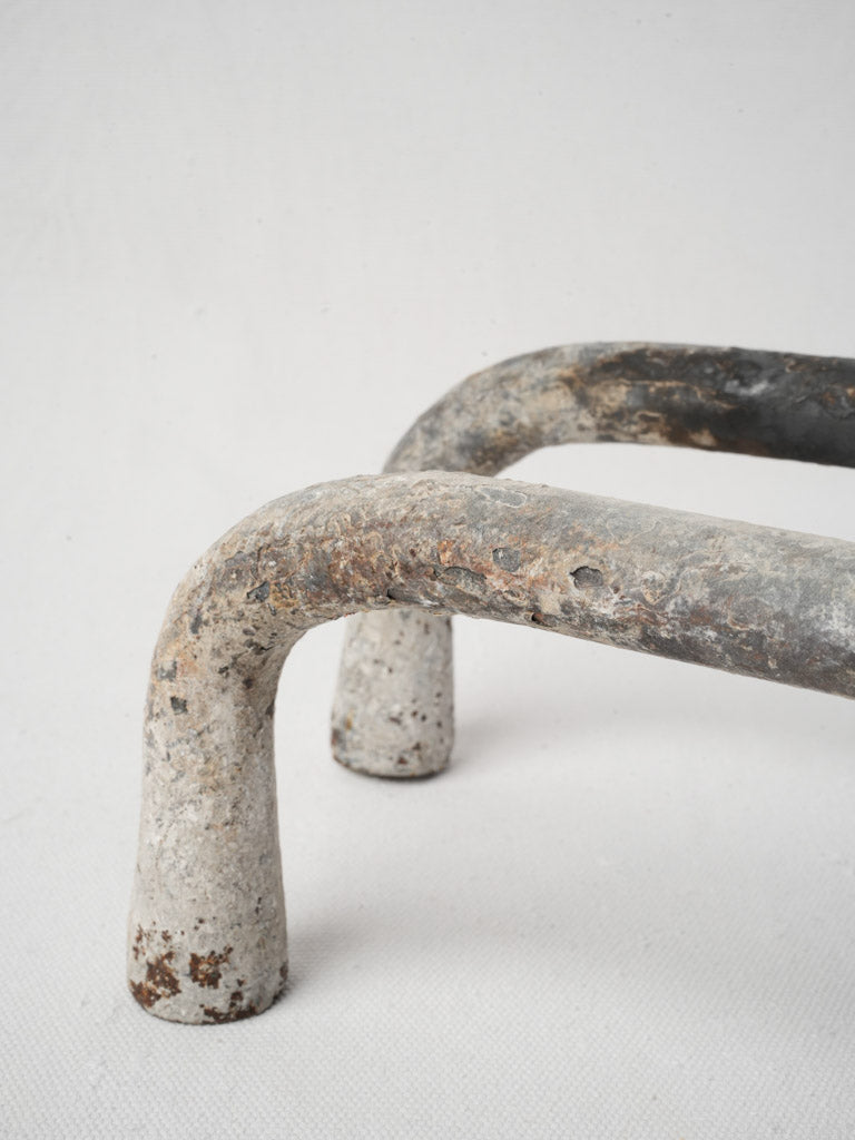 Late 19th-Century Gothic Wrought Iron Andirons