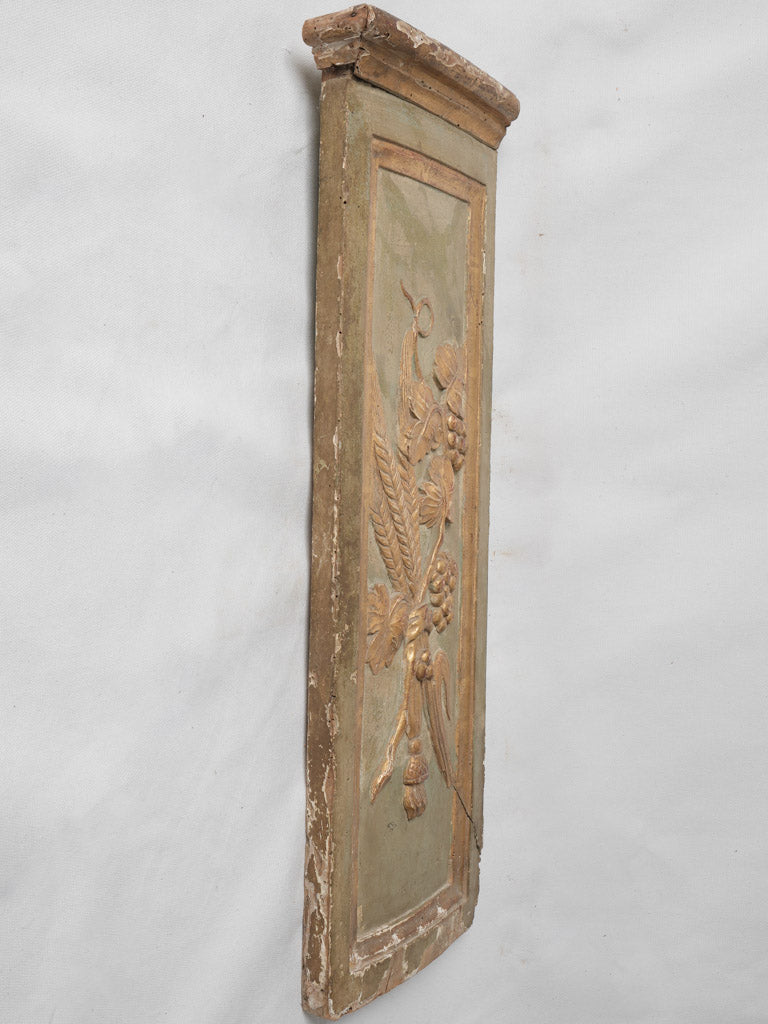 Decorative antique French church wall panel