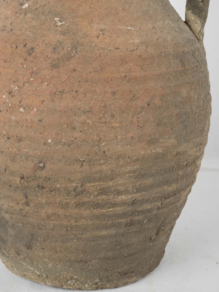 European ribbed ceramic pitcher