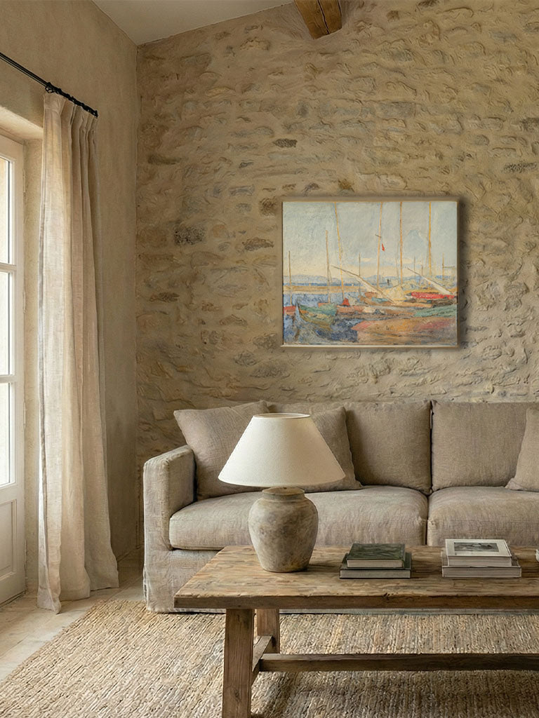 Expressive Mediterranean oil painting