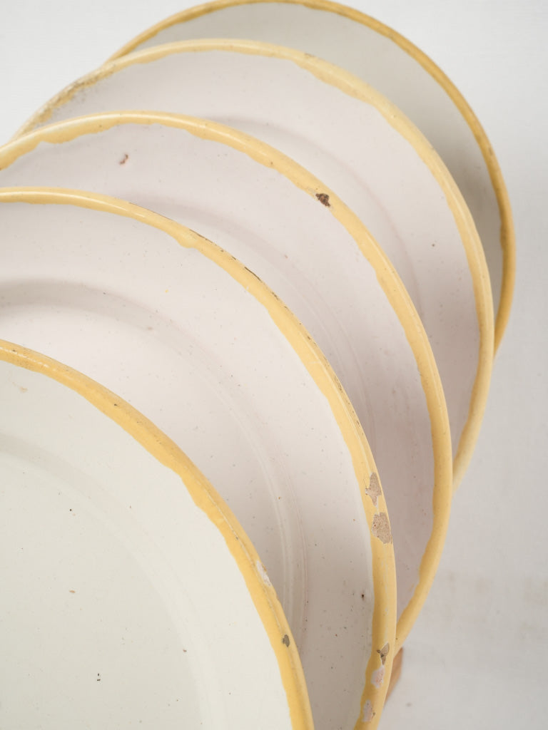 Vintage Moustiers earthenware side plates