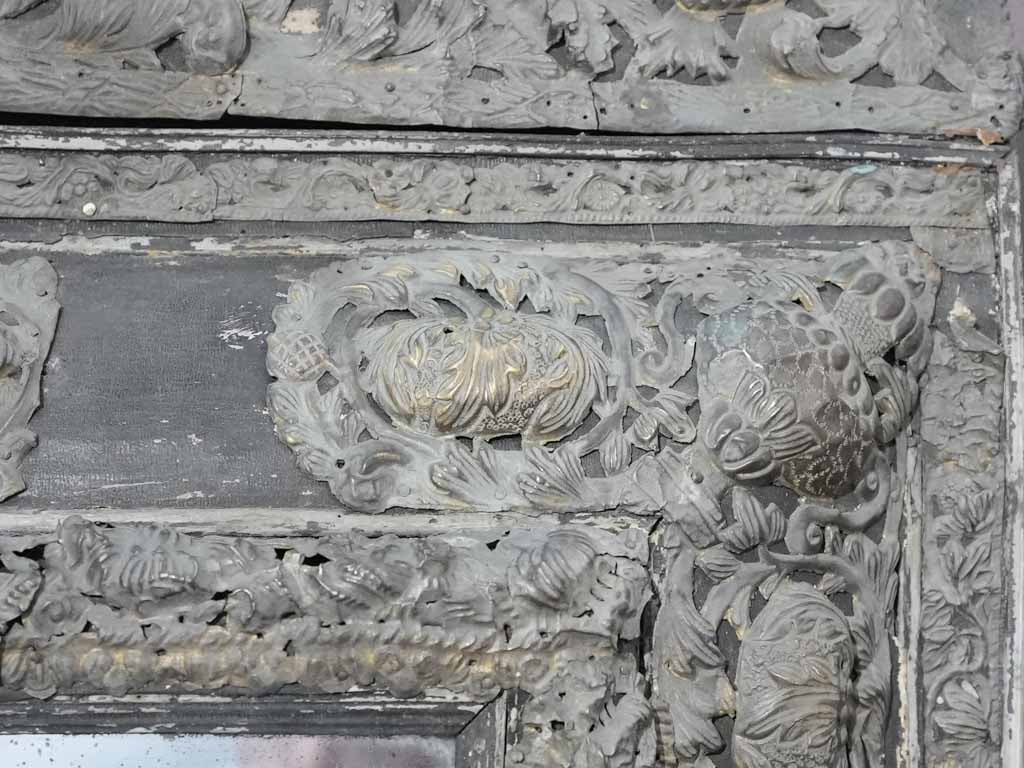 Artisanal Louis XIII-style mercury glass mirror