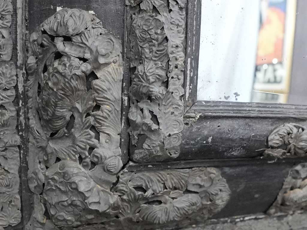 Vintage hand-beveled French mercury mirror