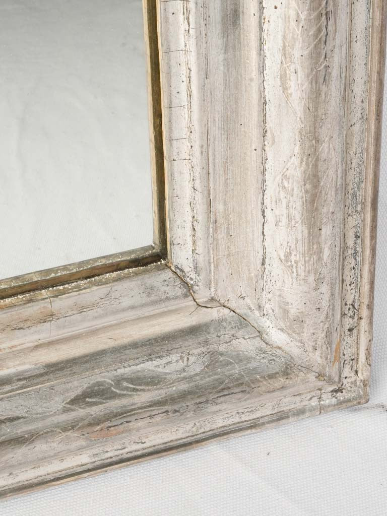 19th-Century Louis Philippe Silvered Mirror 46½" x 30¾"