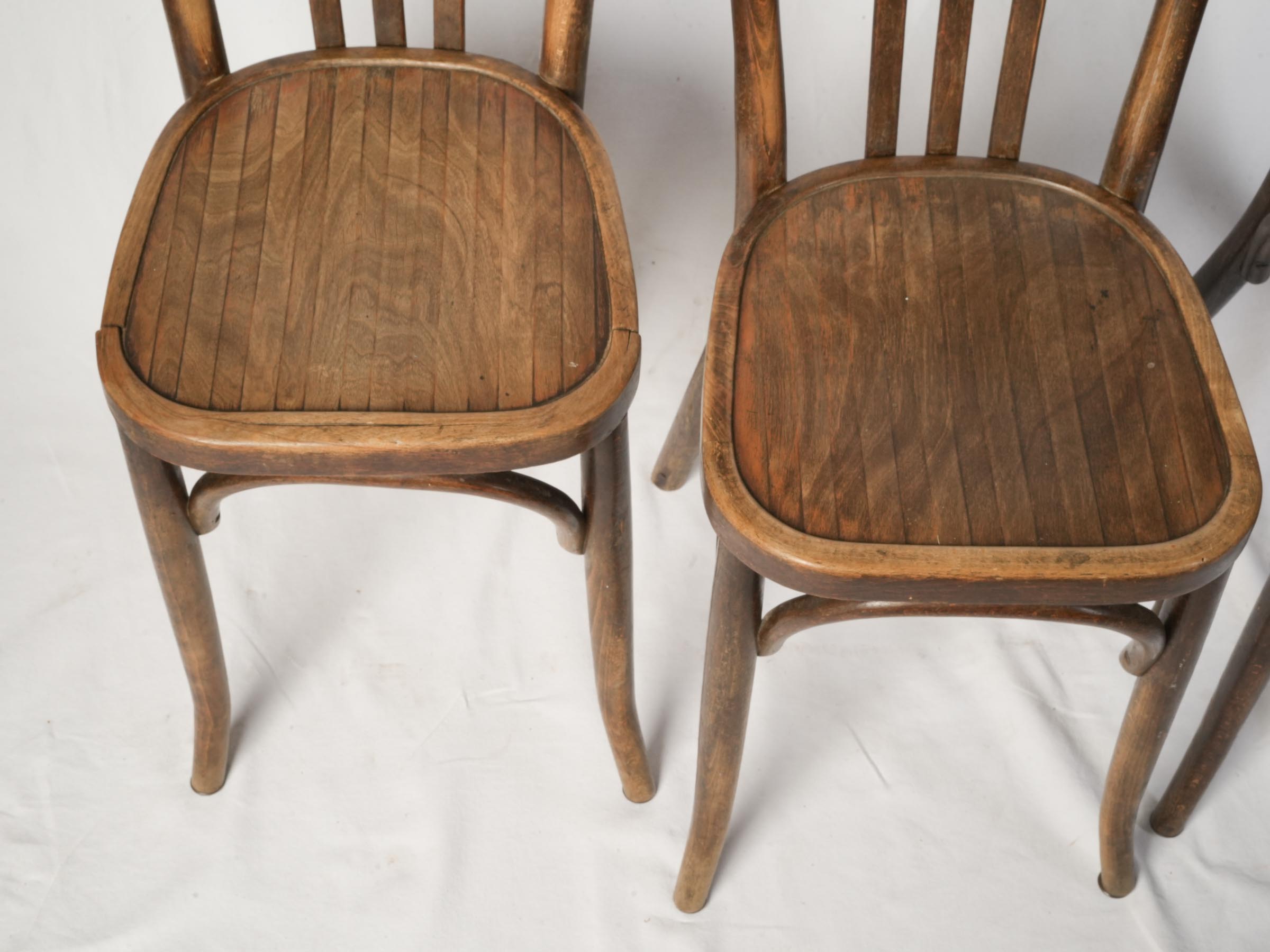 Set of Twelve French Bentwood Café Chairs, Early 20th Century