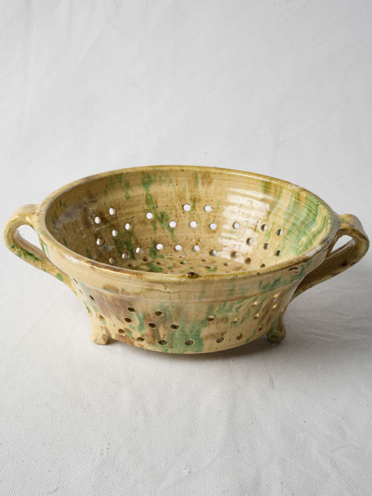 Charming flamed glaze ceramic colander