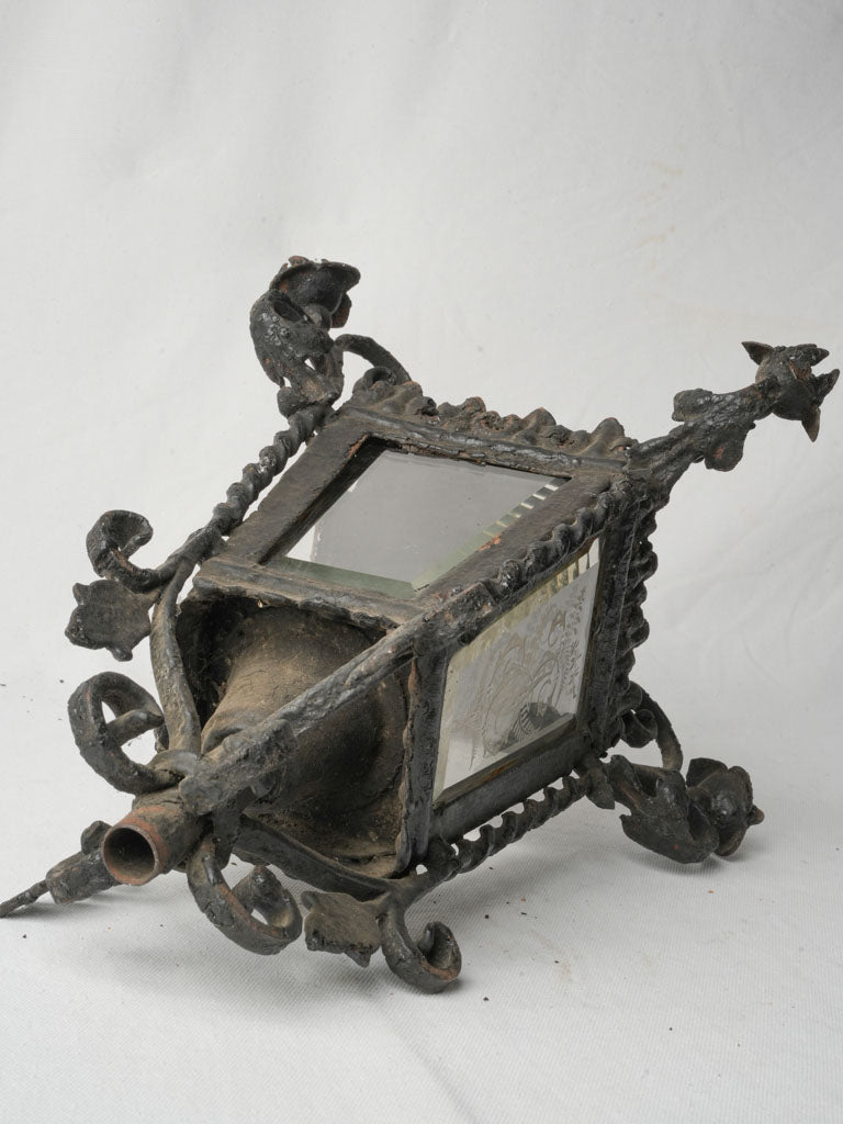 Unique sculptural antique lantern