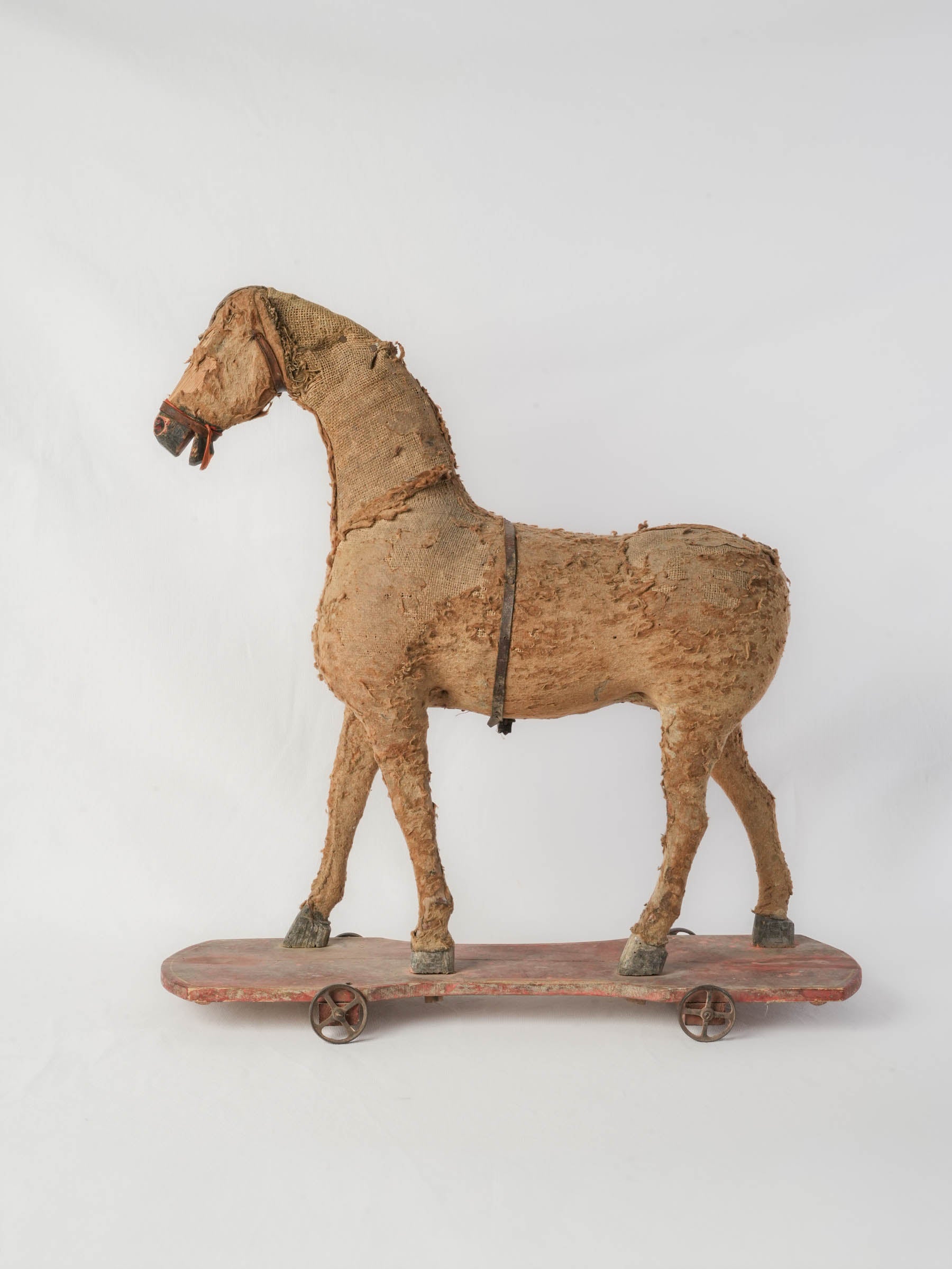 Weathered leather bridle accent toy