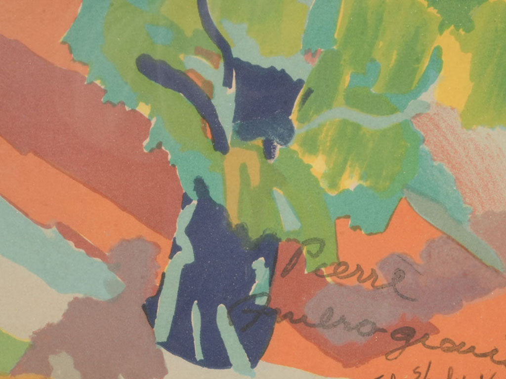 Vibrant print on wove paper by P. Ambrogiani -numbered 1 of 30 - 20¾" x 27½"