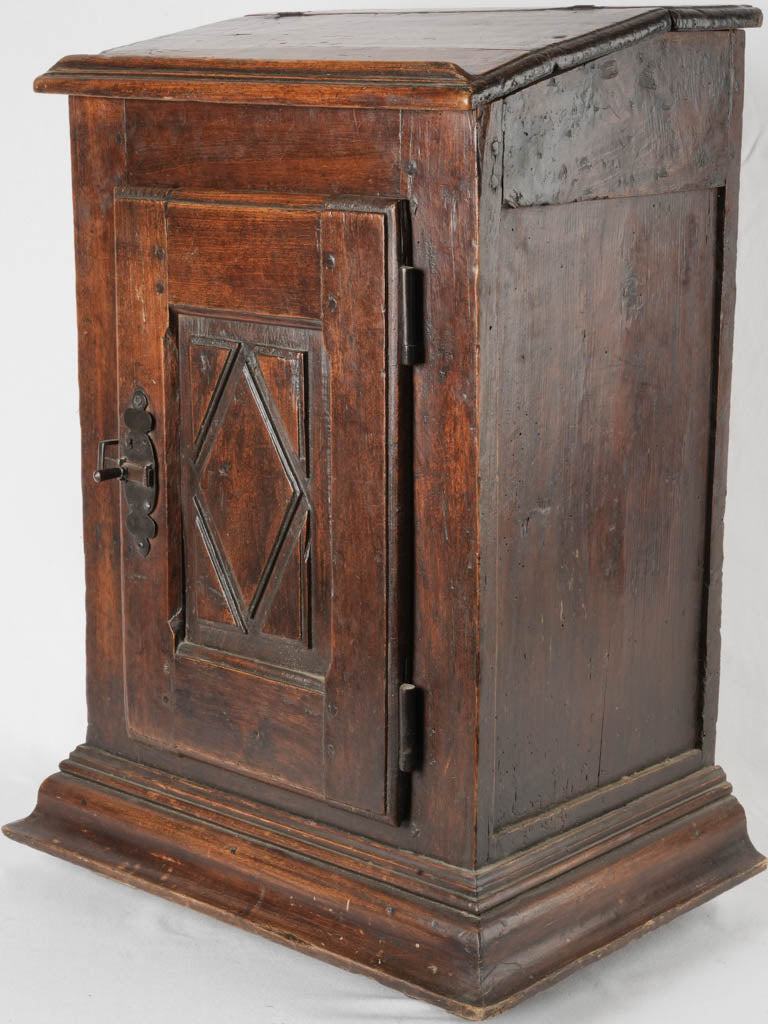 Antique walnut confiturier Louis XIV era