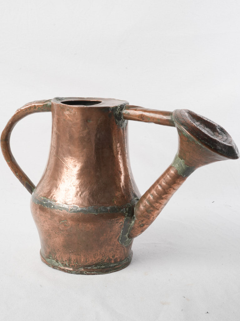 Striking Late 18th Century Hand-forged Copper Watering Can - 13½"