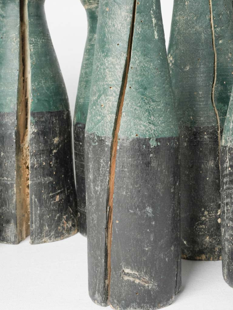 Charming 1920s hand-painted bowling pins