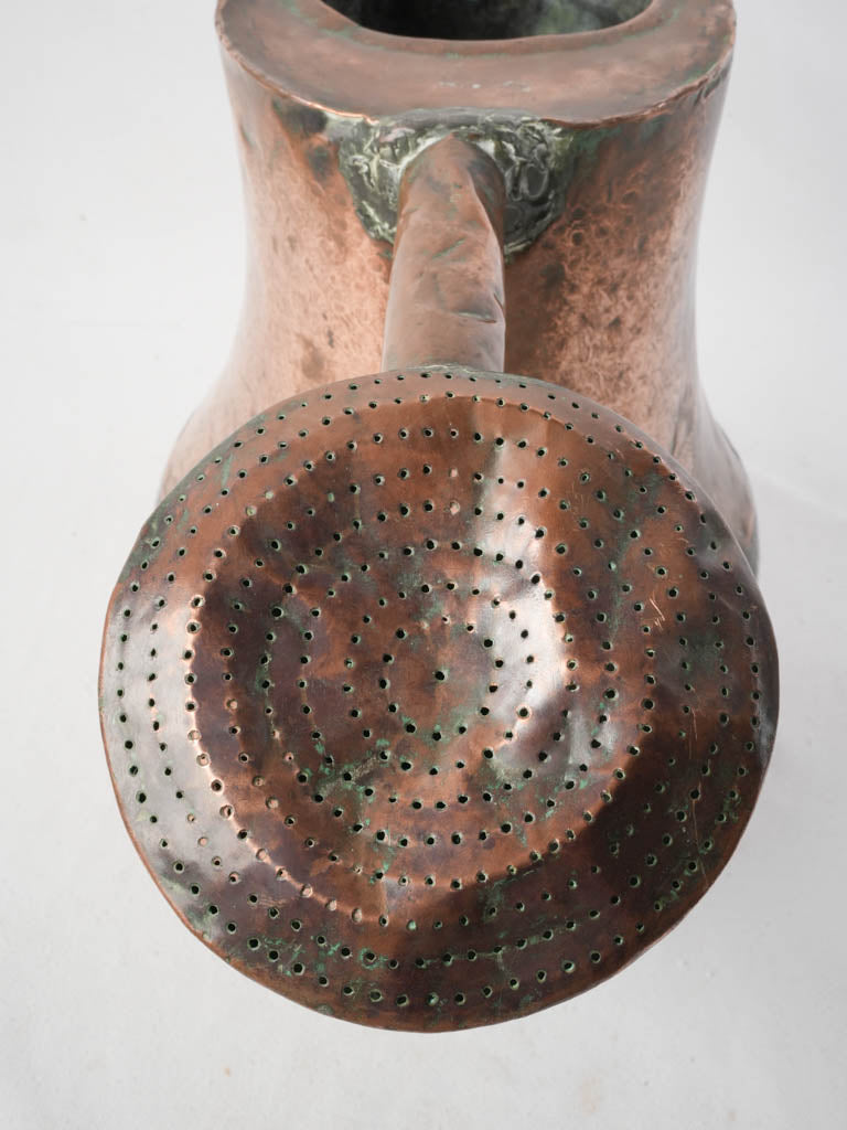 Striking Late 18th Century Hand-forged Copper Watering Can - 13½"
