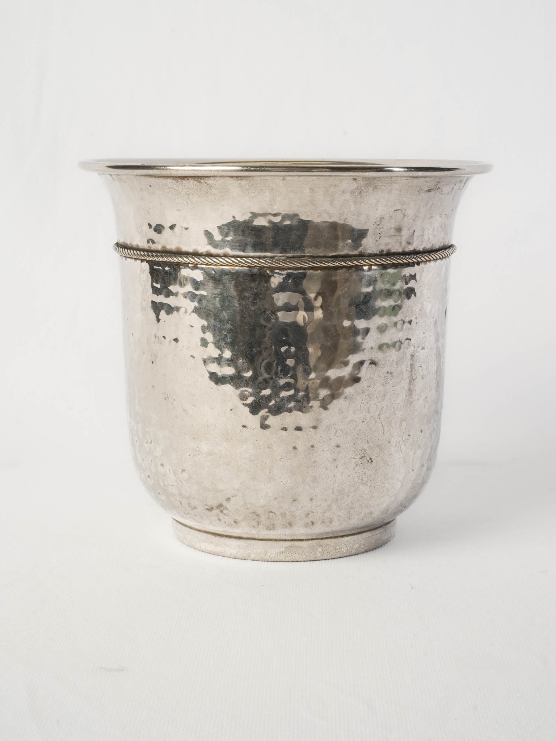 Decorative silver plate champagne cooler