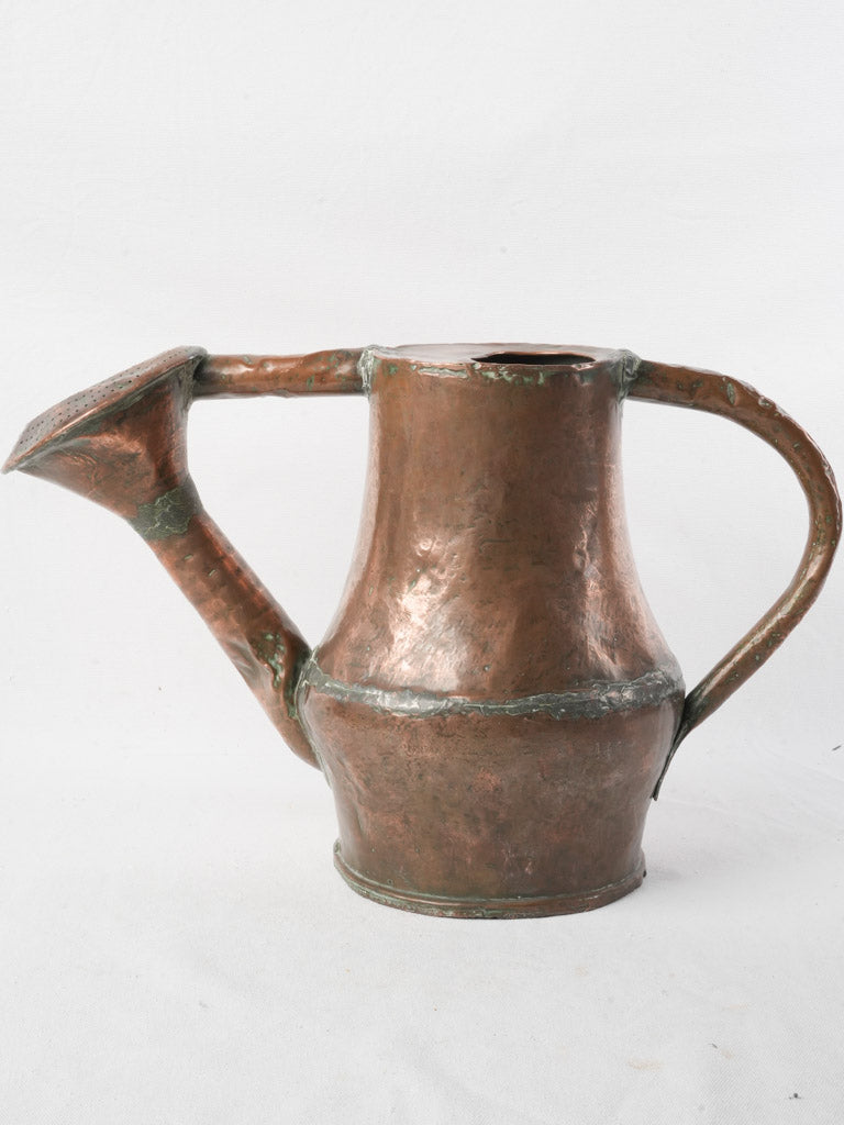 Striking Late 18th Century Hand-forged Copper Watering Can - 13½"