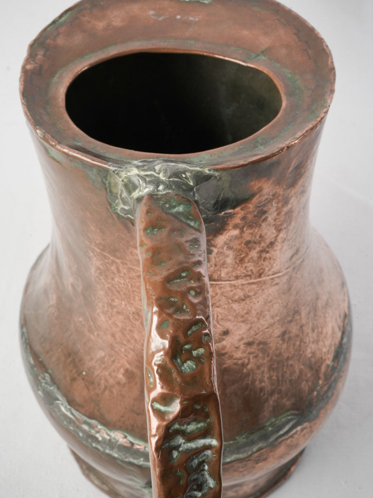 Striking Late 18th Century Hand-forged Copper Watering Can - 13½"
