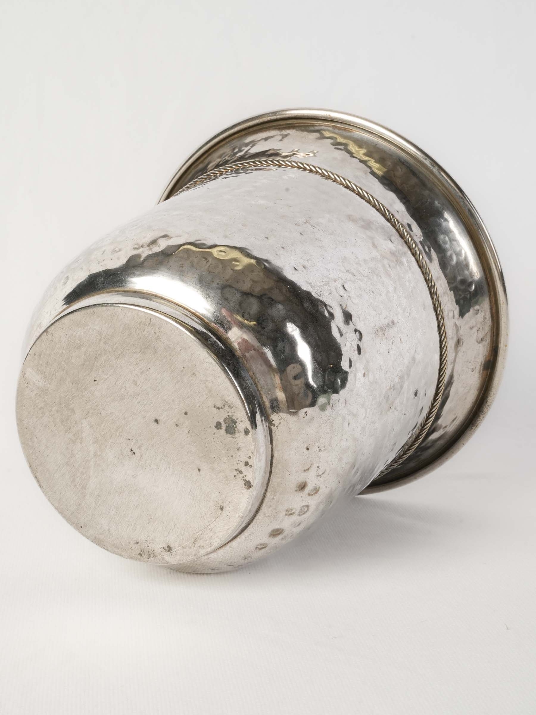 Stylish luminous hammered vase