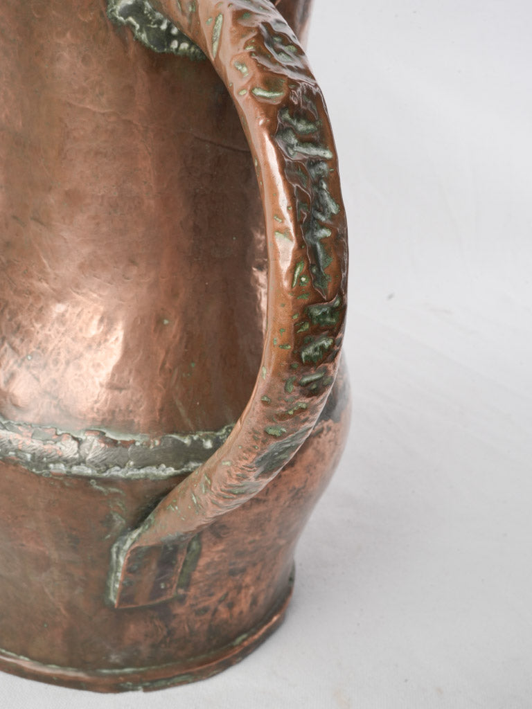 Striking Late 18th Century Hand-forged Copper Watering Can - 13½"