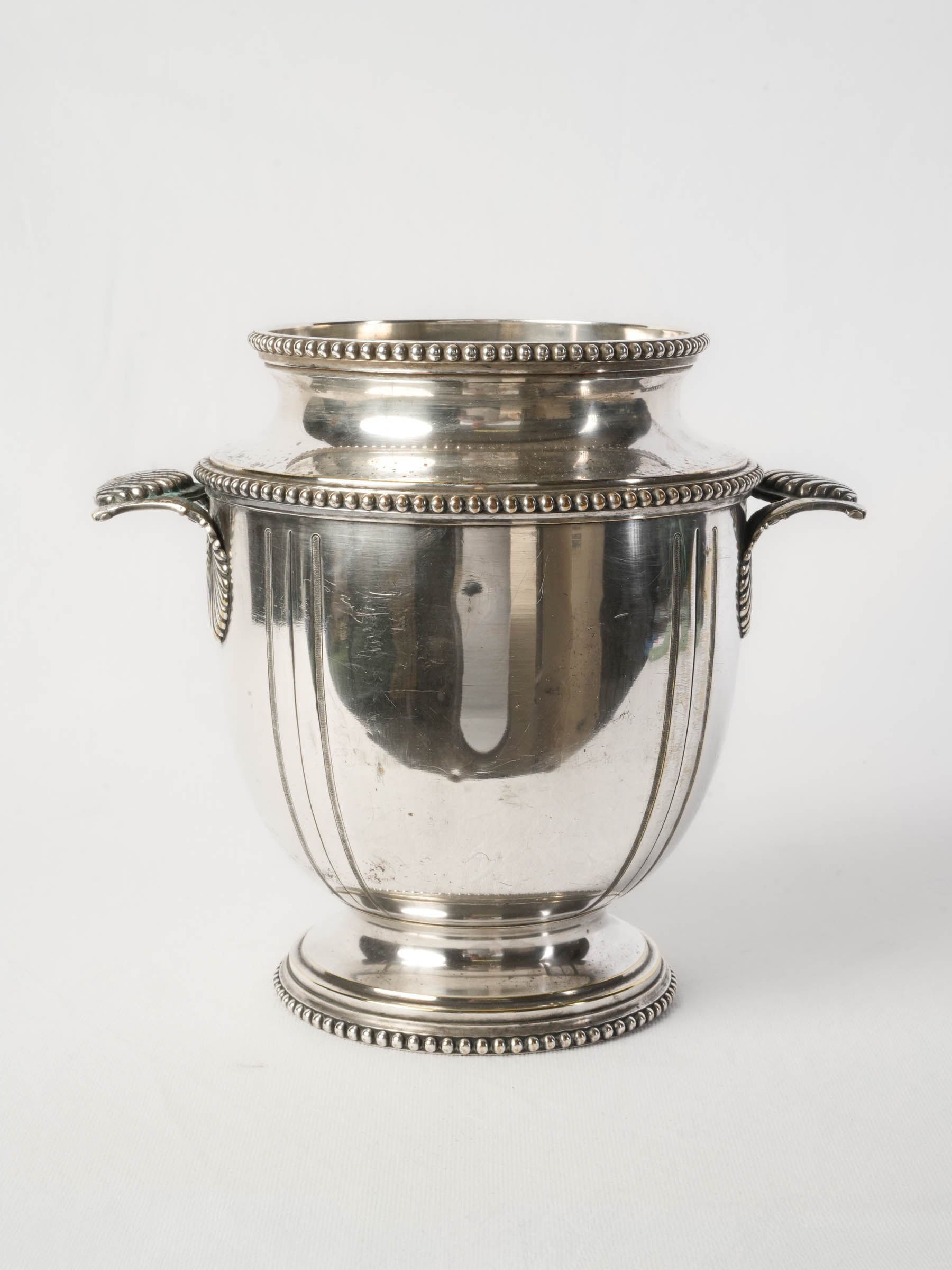 Elegant silver-plated champagne bucket