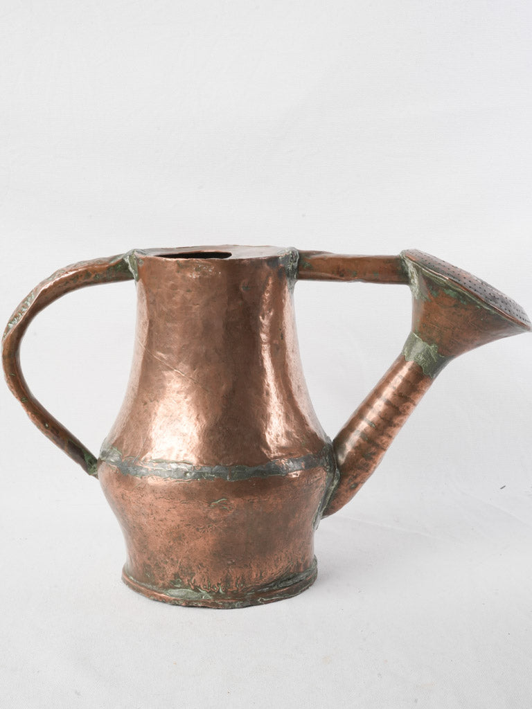 Striking Late 18th Century Hand-forged Copper Watering Can - 13½"