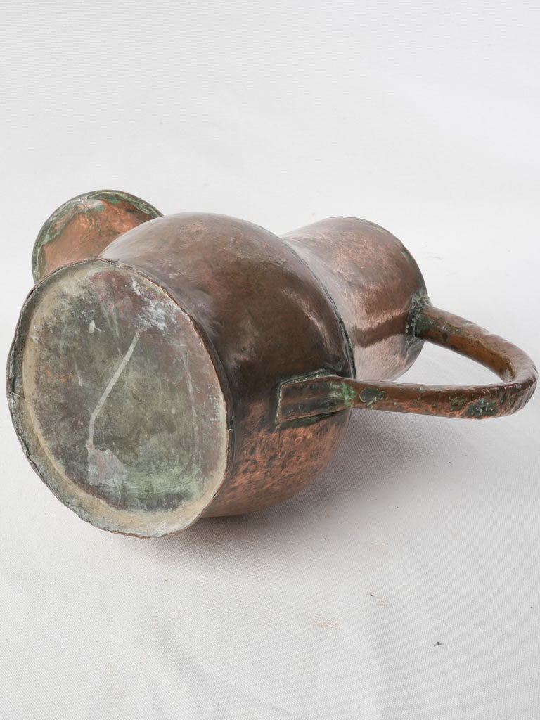 Striking Late 18th Century Hand-forged Copper Watering Can - 13½"