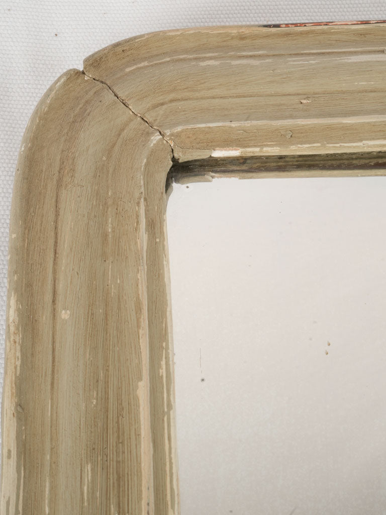 Vintage heavy-backed silver decorative mirror