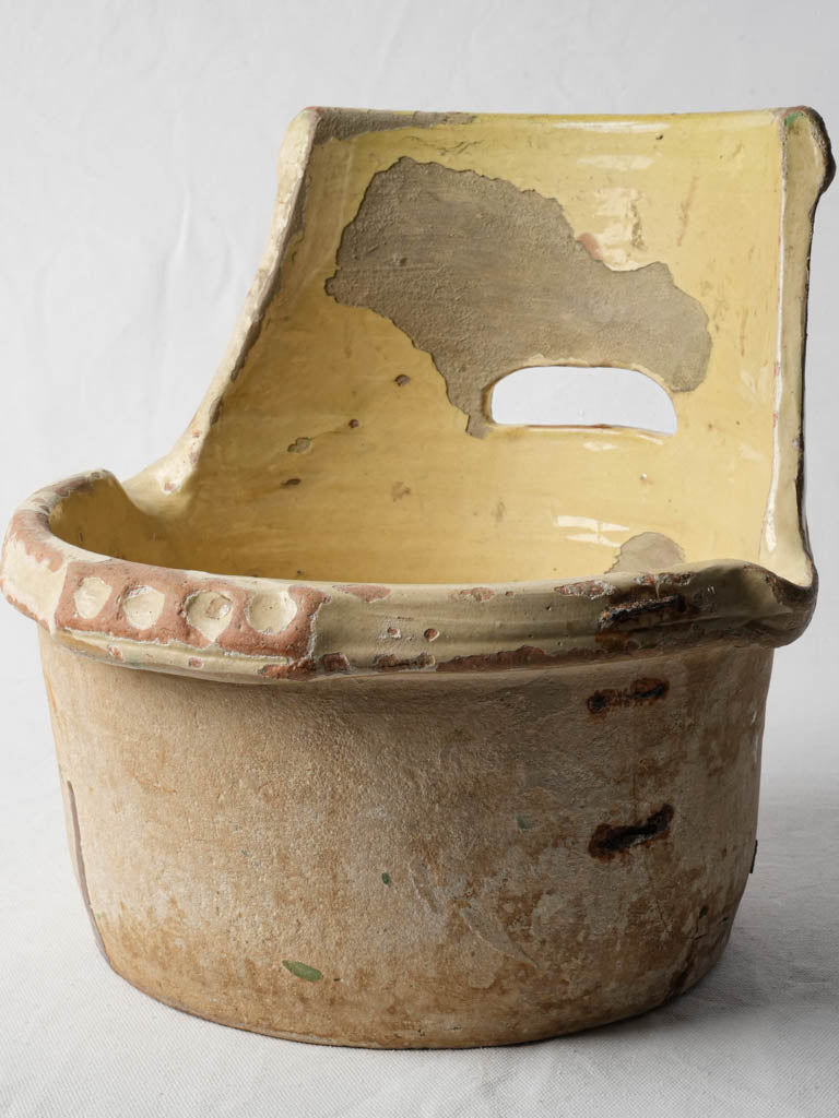 Antique French cow milking seille