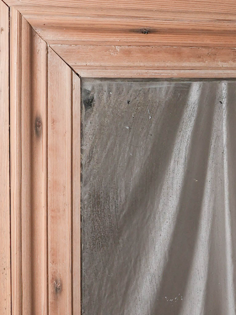 Classic French-style, pine trumeau mirror