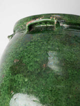 Traditional terracotta olive container emerald