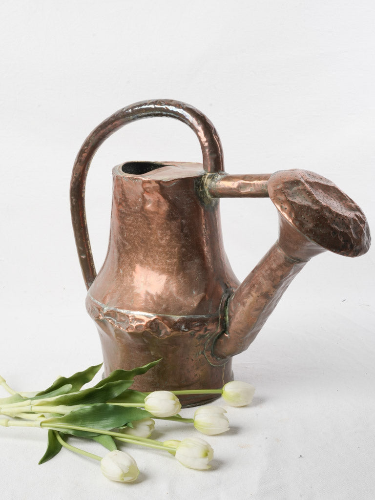 Late 18th Hand-Hammered Copper Watering Can - 17"