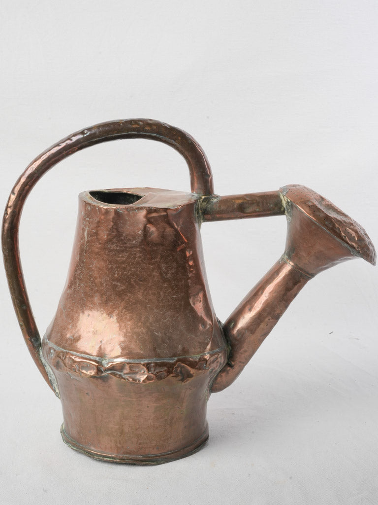 Late 18th Hand-Hammered Copper Watering Can - 17"