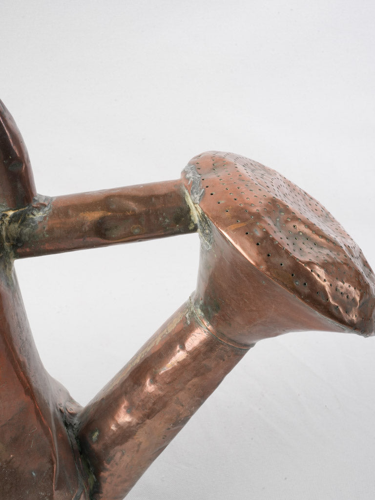 Late 18th Hand-Hammered Copper Watering Can - 17"