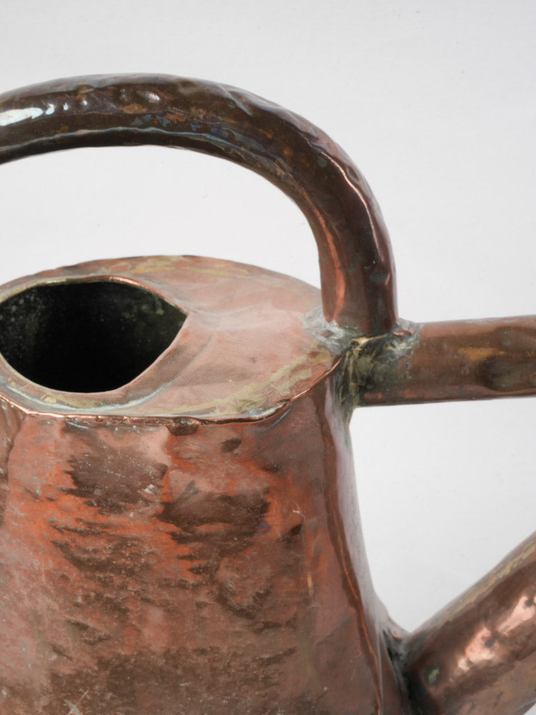 Late 18th Hand-Hammered Copper Watering Can - 17"
