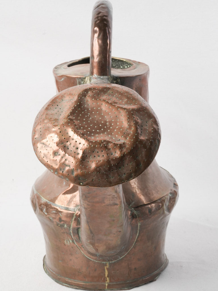 Late 18th Hand-Hammered Copper Watering Can - 17"