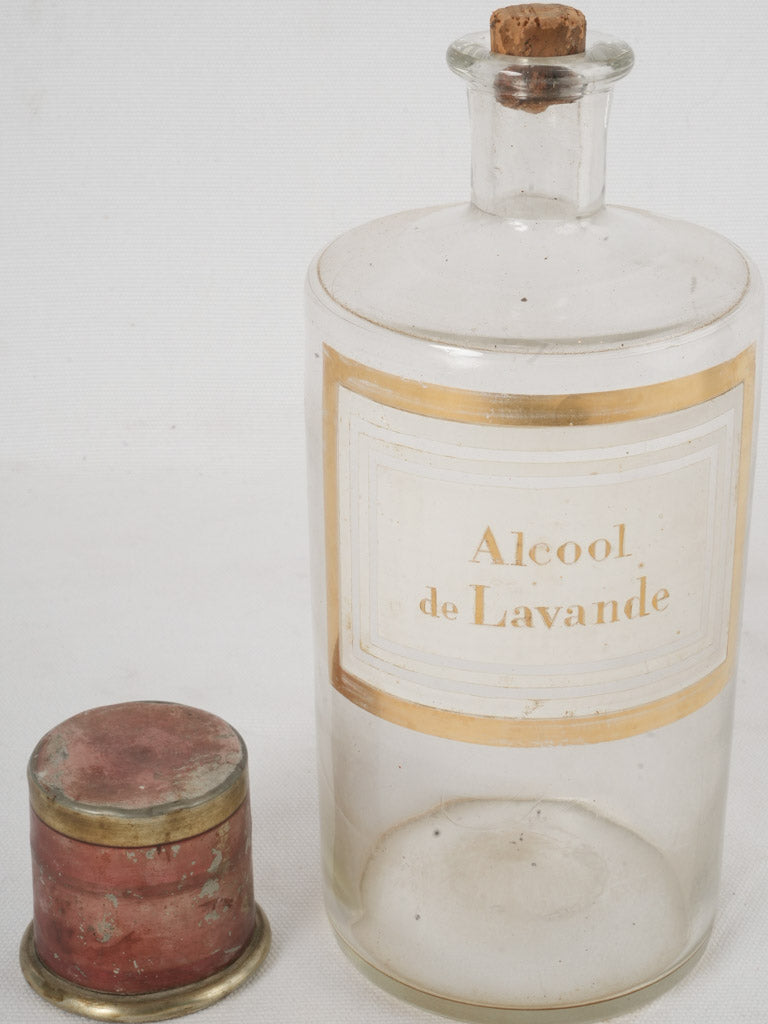 Traditional clear pharmacy glassware piece