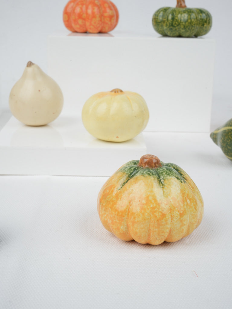 Whimsical Rustic Ceramic Gourd Collection