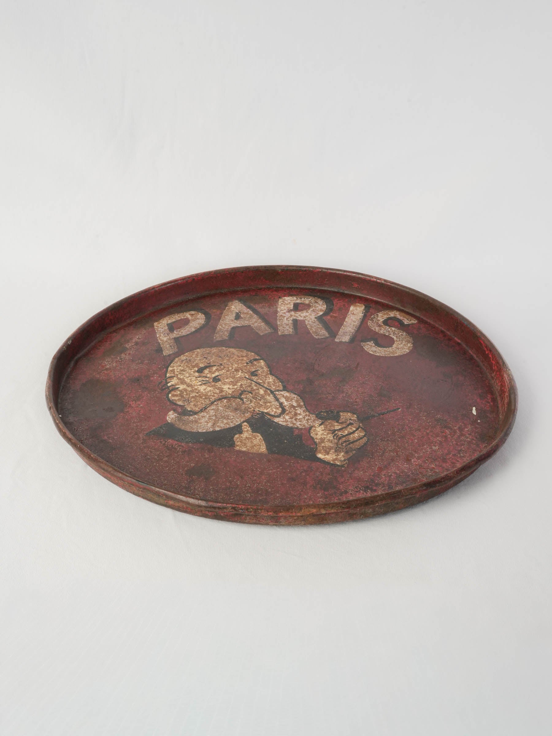 Antique French tole serving tray