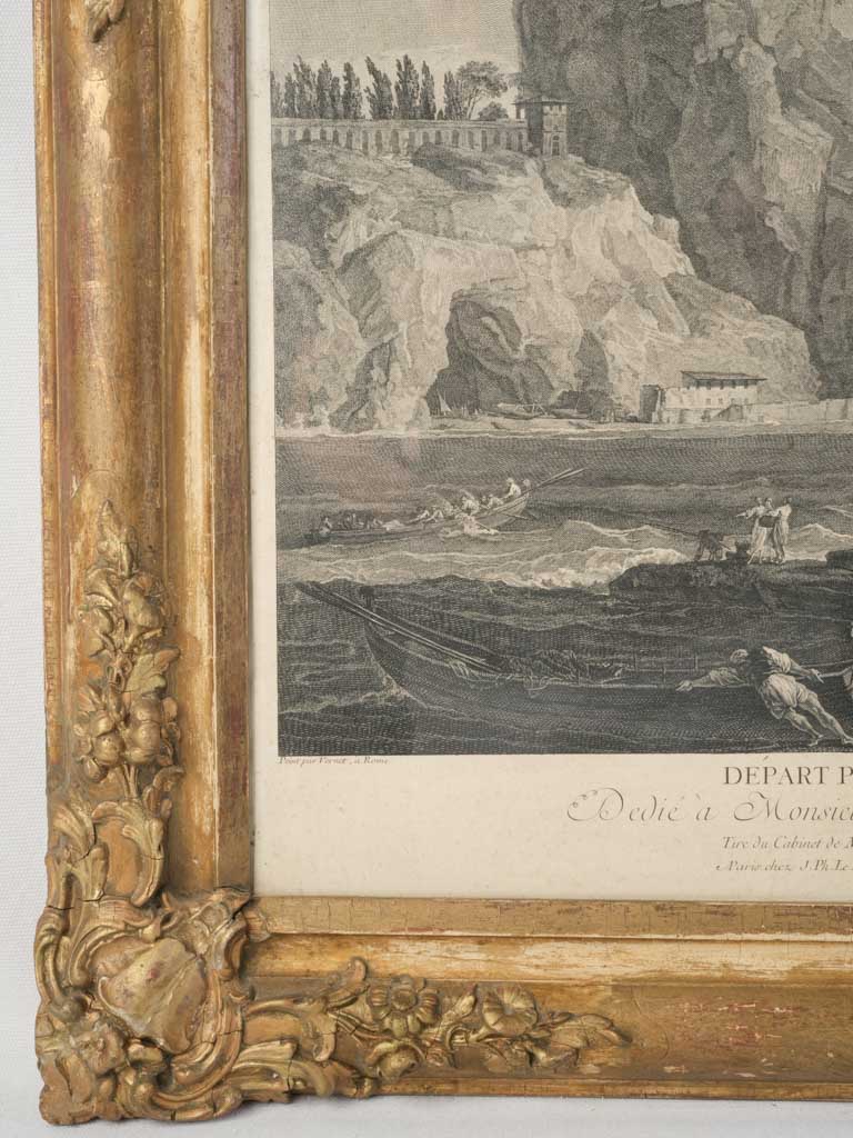 Departure for Fishing – Engraving after Claude Joseph Vernet - 18" x 24½"