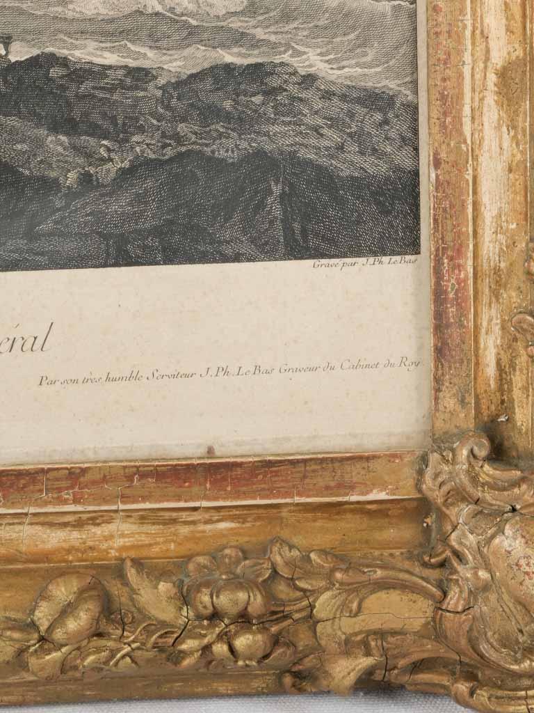 Dramatic coastal view engraving