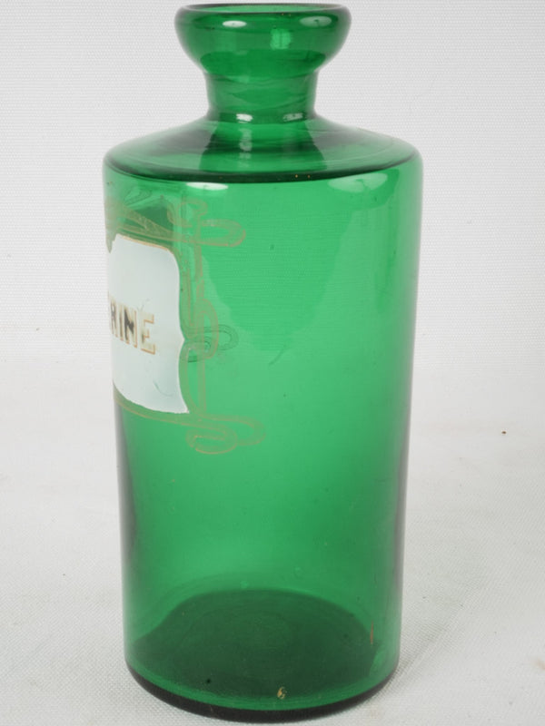 Vintage translucent glycerin glass bottle