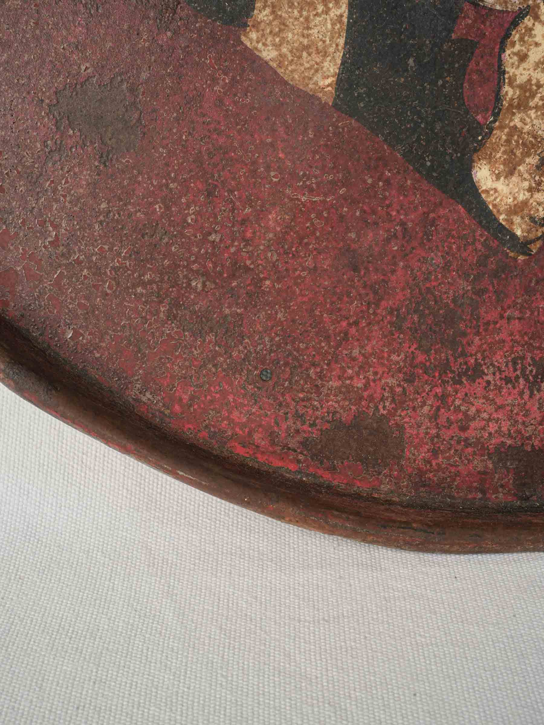 Eclectic oxidized typography service tray